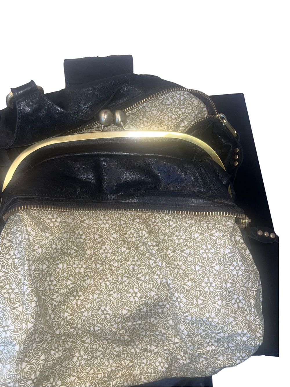 Badgley Mischka Vintage Black Leather Shoulder Bag - Picture 10 of 12